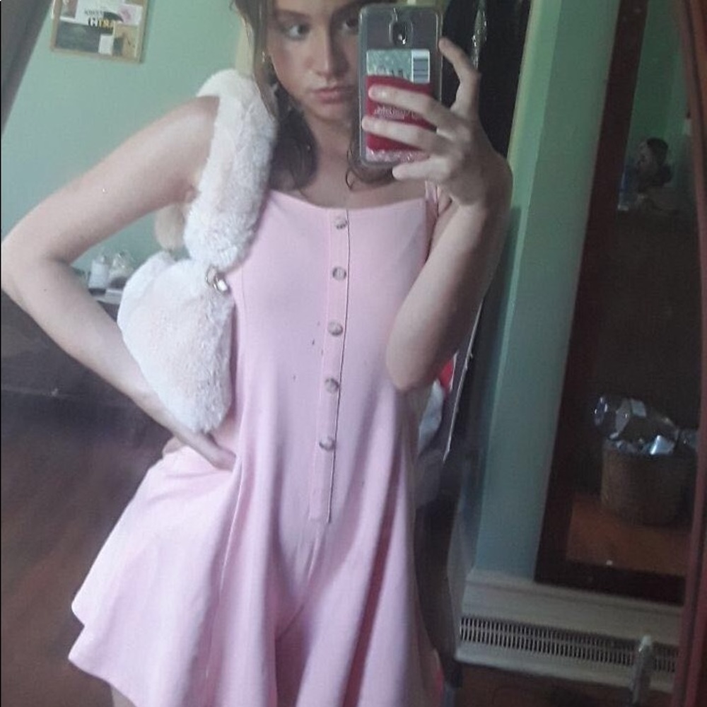 Cute light pink romper